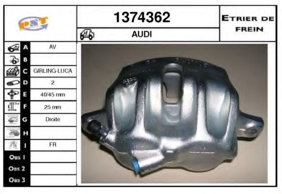 1374362 SNRA Brake System Brake Caliper