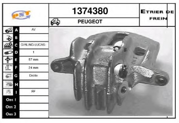 1374380 SNRA Brake System Brake Caliper