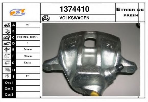 1374410 SNRA Brake System Brake Caliper
