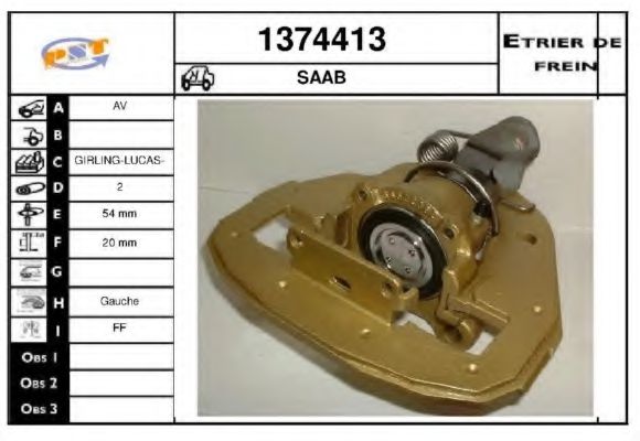 1374413 SNRA Brake System Brake Caliper