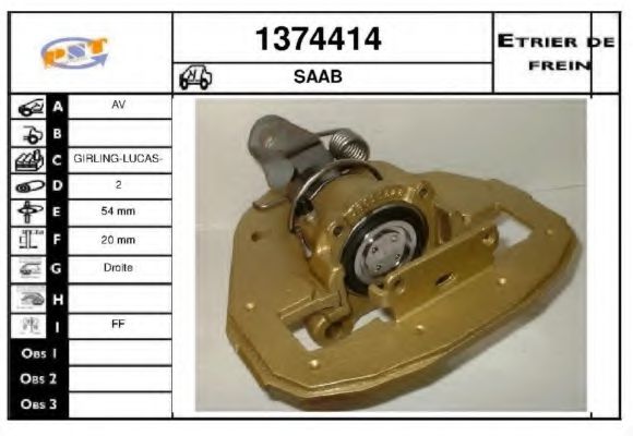 1374414 SNRA Brake System Brake Caliper