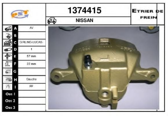 1374415 SNRA Brake System Brake Caliper