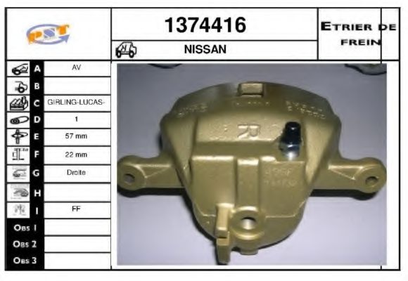 1374416 SNRA Brake System Brake Caliper