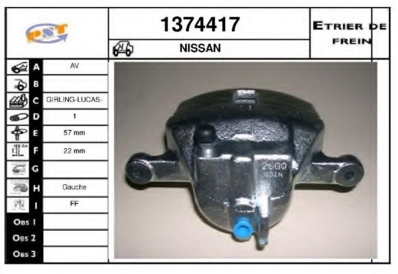 1374417 SNRA Brake System Brake Caliper