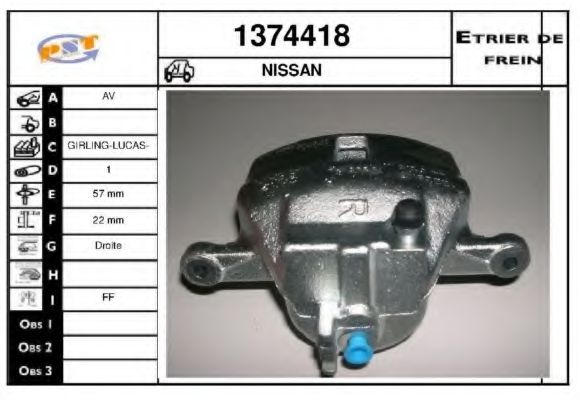 1374418 SNRA Brake System Brake Caliper