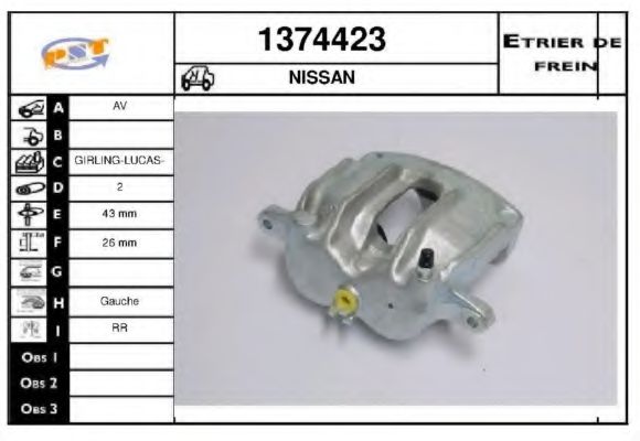 1374423 SNRA Brake System Brake Caliper