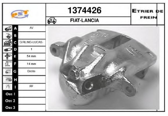1374426 SNRA Brake System Brake Caliper