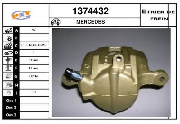1374432 SNRA Brake System Brake Caliper