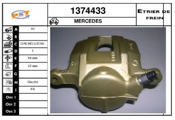 1374433 SNRA Brake System Brake Caliper