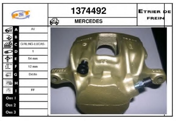 1374492 SNRA Brake System Brake Caliper