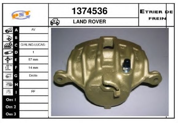 1374536 SNRA Brake System Brake Caliper