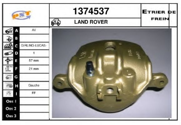 1374537 SNRA Brake System Brake Caliper