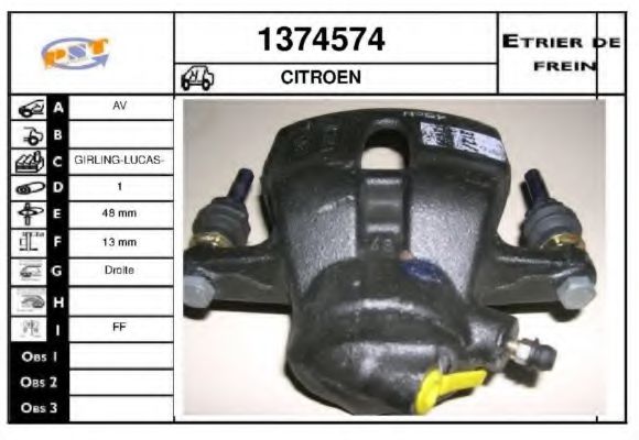 1374574 SNRA Brake System Brake Caliper