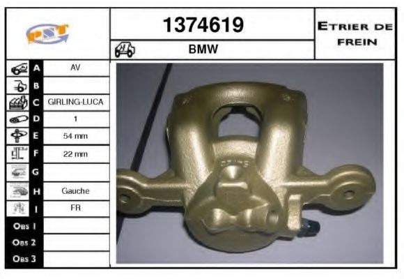 1374619 SNRA Brake System Brake Caliper