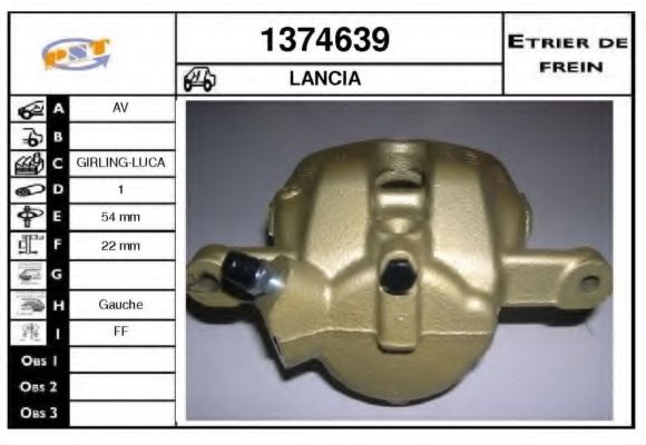 1374639 SNRA Brake System Brake Caliper