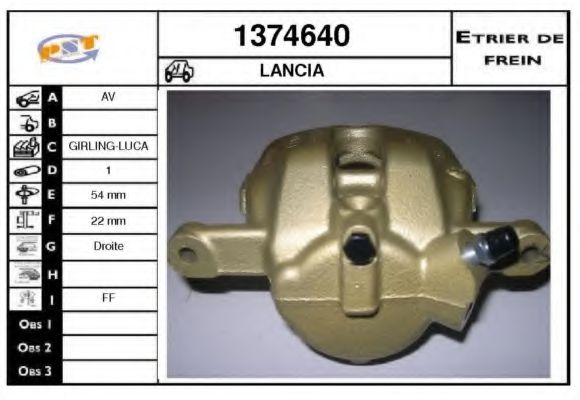 1374640 SNRA Brake System Brake Caliper