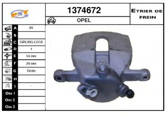 1374672 SNRA Brake System Brake Caliper
