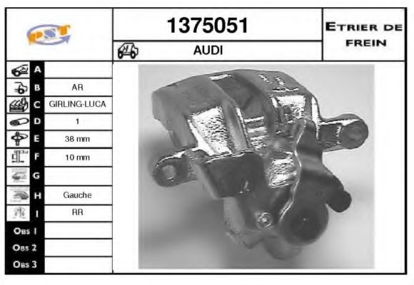 1375051 SNRA Brake System Brake Caliper