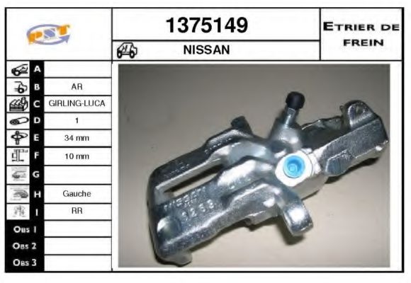 1375149 SNRA Brake System Brake Caliper