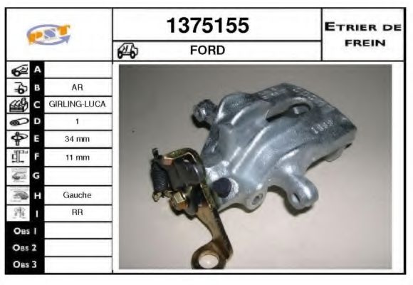 1375155 SNRA Brake System Brake Caliper
