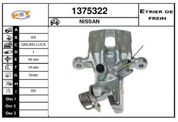 1375322 SNRA Brake System Brake Caliper