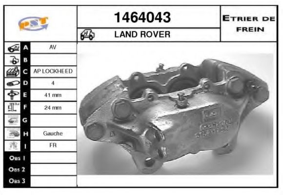 1464043 SNRA Brake System Brake Caliper