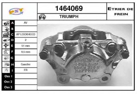 1464069 SNRA Brake System Brake Caliper