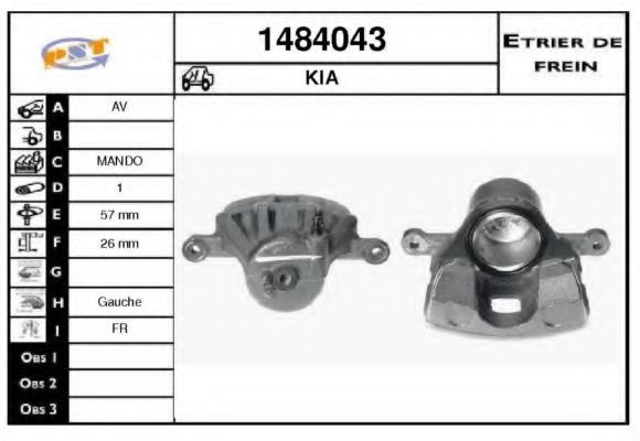 1484043 SNRA Brake System Brake Caliper