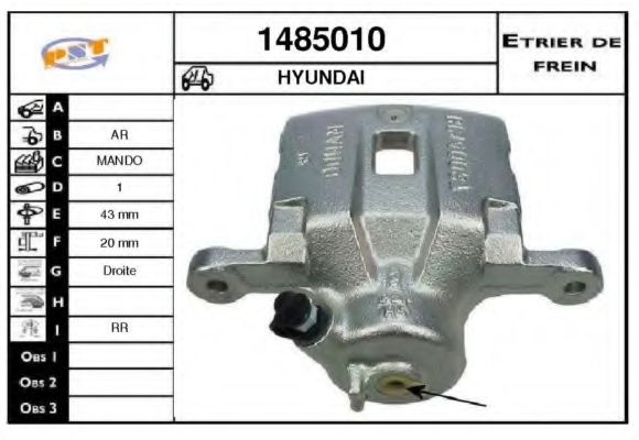 1485010 SNRA Brake System Brake Caliper
