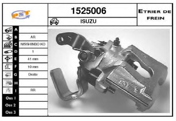 1525006 SNRA Brake System Brake Caliper