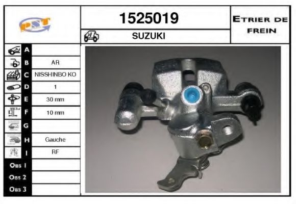 1525019 SNRA Brake System Brake Caliper
