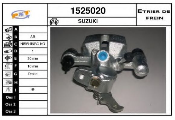1525020 SNRA Brake System Brake Caliper