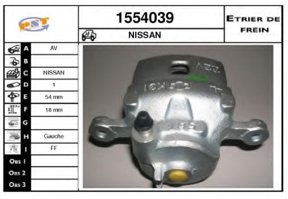 1554039 SNRA Brake System Brake Caliper