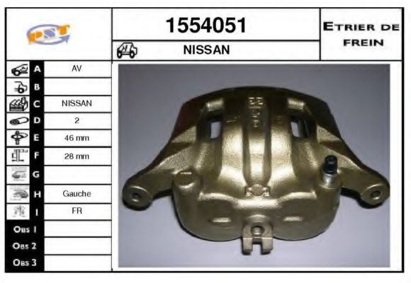 1554051 SNRA Brake System Brake Caliper