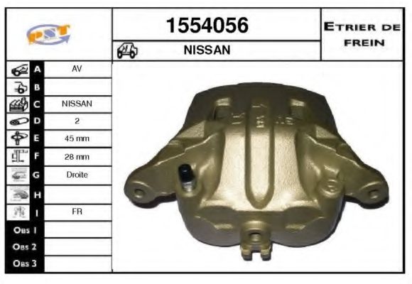 1554056 SNRA Brake System Brake Caliper