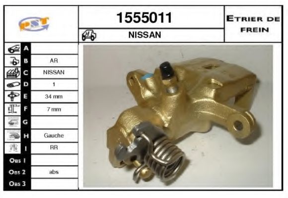 1555011 SNRA Brake System Brake Caliper