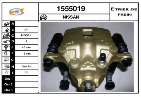 1555019 SNRA Brake System Brake Caliper