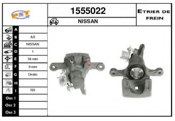 1555022 SNRA Brake System Brake Caliper