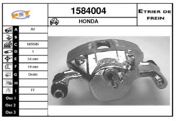 1584004 SNRA Brake System Brake Caliper