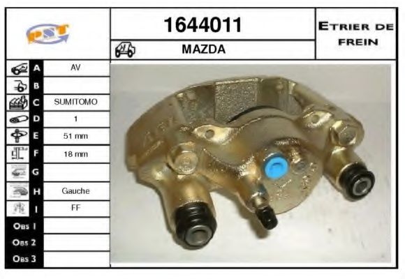 1644011 SNRA Brake System Brake Caliper