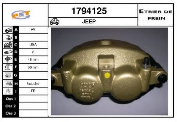 1794125 SNRA Brake System Brake Caliper