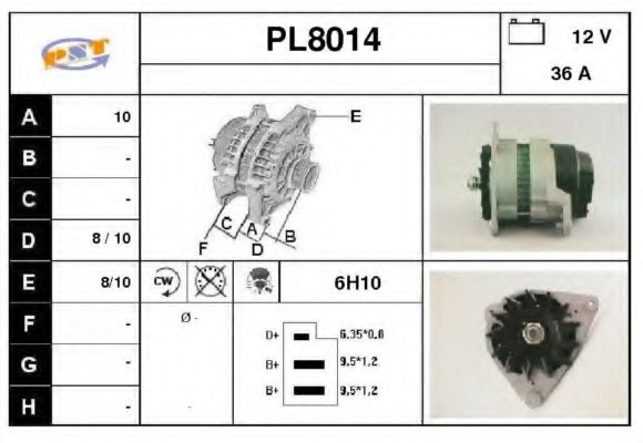 PL8014 SNRA Alternator
