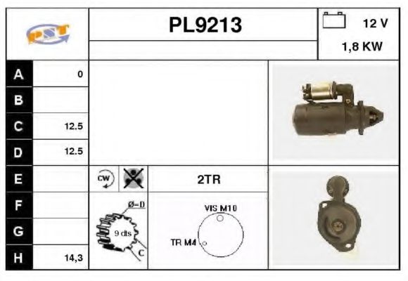 PL9213 SNRA Starter System Starter