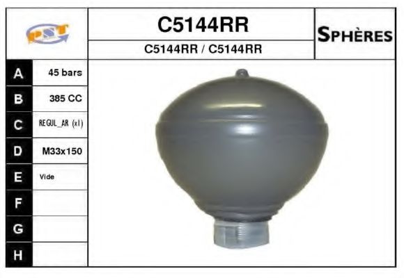 C5144RR SNRA Suspension Sphere, pneumatic suspension