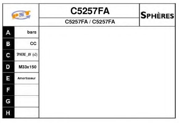 C5257FA SNRA Suspension Sphere, pneumatic suspension