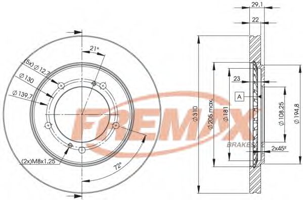 BD-6010 FREMAX Тормозная система Тормозной диск