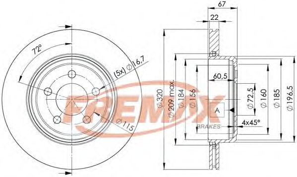 BD-9199 FREMAX Тормозная система Тормозной диск