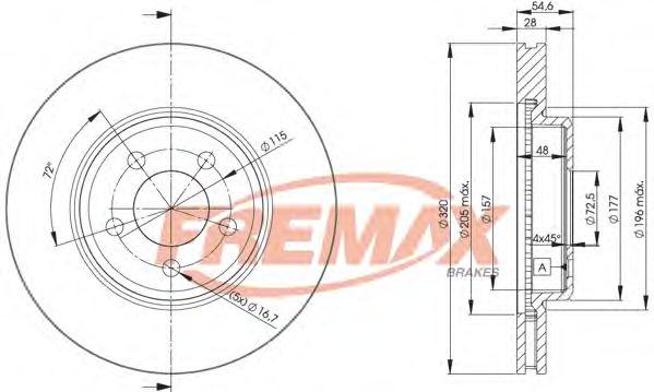 BD-9196 FREMAX Тормозная система Тормозной диск