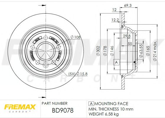 BD-9078 FREMAX Brake System Brake Disc