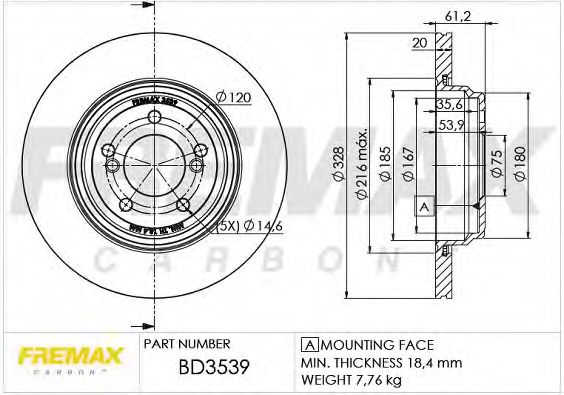 BD-3539 FREMAX Brake System Brake Disc